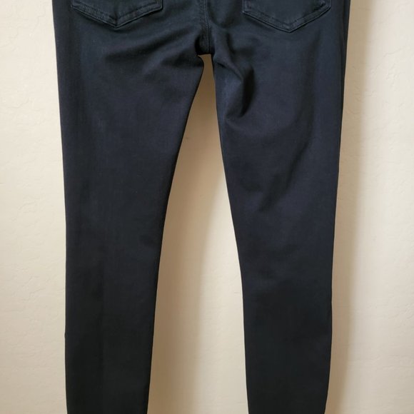 Agolde Sophie High Rise Distressed Skinny Black Denim Jeans - Picture 9 of 16